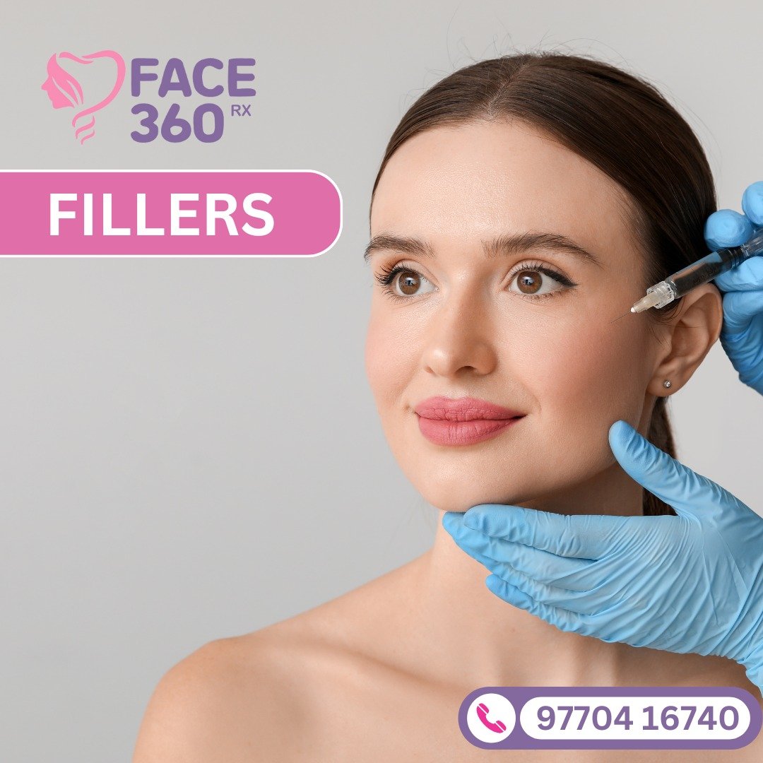 "Professional dermal filler treatment for facial contouring and rejuvenation at Face 360 RX clinic."